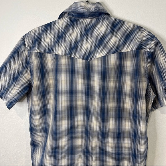 LiquidWest  Mens S Shirt Western Cowboy Pearl Snap Short Sleeve Pockets Cotton - Picture 9 of 12